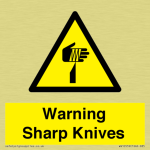 Warning Sharp Knives